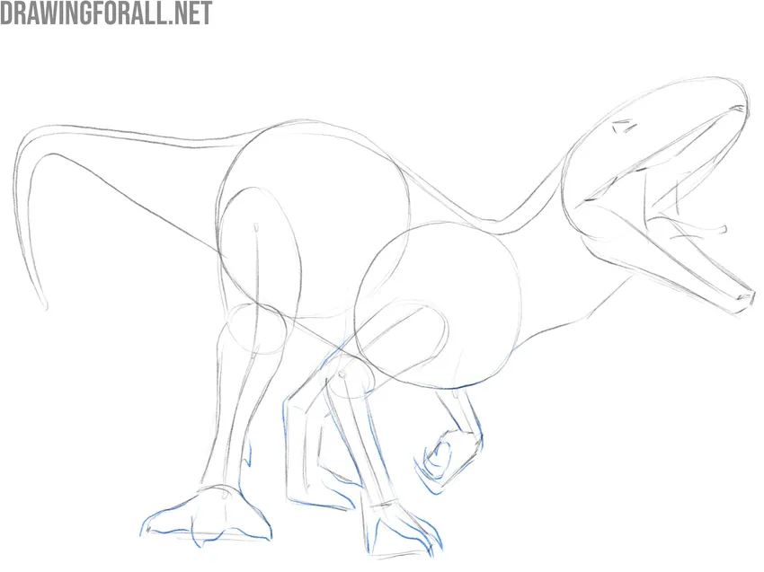 Refine the dinosaur‘s limbs and claws