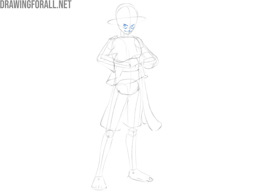 Refine Luffy’s facial features