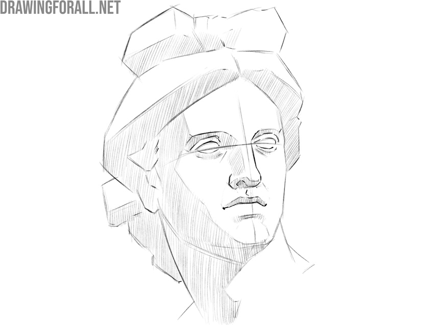 blocking in shadows to create volume in a drawing